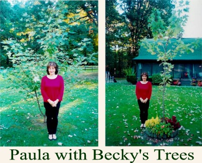 Paula with Becky's Trees